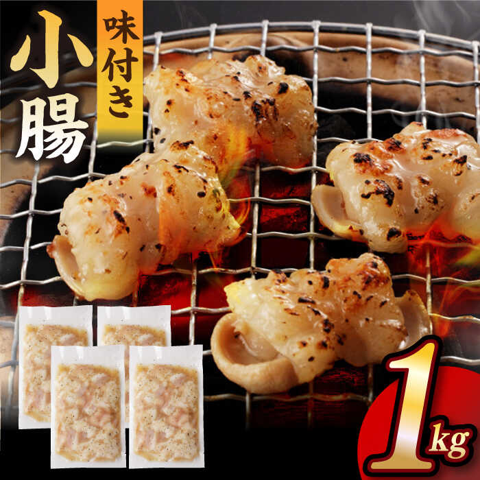 【ふるさと納税】【塩だれ】 九州産和牛 ホルモン 小腸 1kg《長与町》【岩永ホルモン】 [EAX108] 国産肉 ホルモン ほるもん 小腸 しょうちょう 小分け 味付き 冷凍 焼肉 焼き肉 和牛