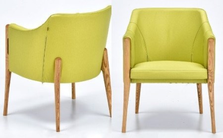 リビングチェア・ココット・ギダ/マニエラ 590×540×730mm リング 白柄