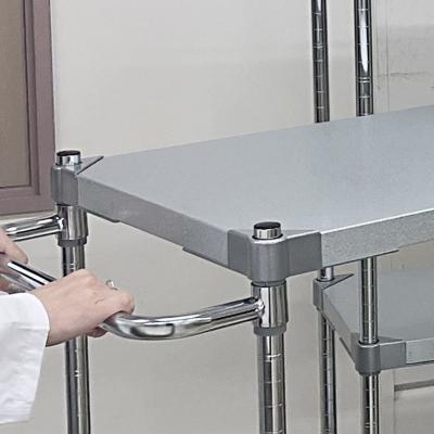 ふるさと納税 三条市 取っ手・キャスター付きステンレスワゴン3段H70 46×90 シルバー 【378S002】 |  | 02