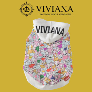 ドッグウェア「VIVIANA」くま柄パーカー
