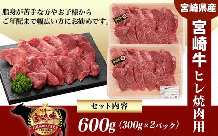 宮崎牛ヒレ焼肉用600g≪みやこんじょ快速便≫_AF-8902-R_(都城市) 宮崎県産宮崎牛 ヒレ焼肉用 焼肉用カット ヒレ肉 冷凍配送