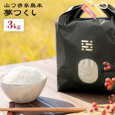 ふるさと納税 糸島市 糸島で育てた山つき糸島米3kg(夢つくし) 糸島市/itoshimacco[ARJ010]