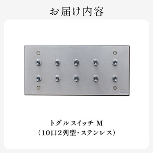HITTITEのトグルスイッチM（10口2列型・ステンレス） ヒッタイト 063-37-ST