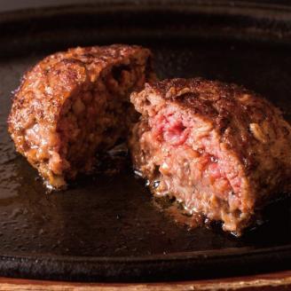 【焼くだけでレストランの味】常陸牛ハンバーグ6個＆焼肉肩バラ450ｇセット 木箱入り【肉のイイジマ】≪牛肉 和牛 ブランド牛 常陸牛 お肉セット 敬老の日≫（DU-7）