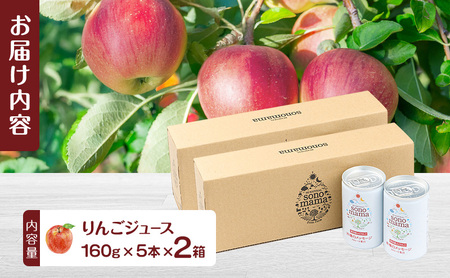 りんごジュース「sonomama」（160g×5本）×2箱 りんご リンゴ ジュース リンゴジュース 飲料