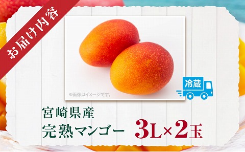 《2025年発送先行予約》宮崎県産完熟マンゴー 3L×2玉