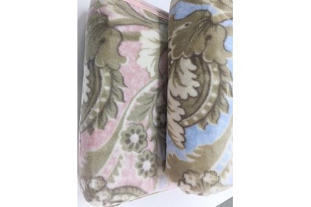 綿100%(毛羽部分) 綿マイヤー毛布 ブルー系 [0492]