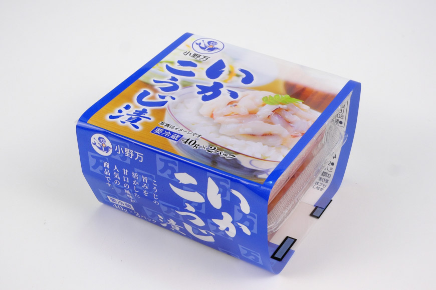いかこうじ漬 40g×2P 6個セット [小野万 宮城県 気仙沼市 20565720] 魚 魚介類 いか イカ 塩辛 イカ塩辛 麹漬け こうじ漬け 小分け 食べきりサイズ 酒の肴 おつまみ ご飯のお供
