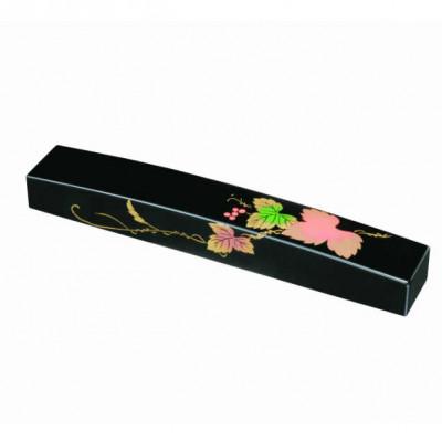 ふるさと納税 海南市 紀州漆器 漆芸 蒔絵 文鎮 長型 黒 ツタ