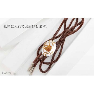 ふるさと納税 加賀市 ふくろう蒔絵 白蝶貝ループタイ |  | 01