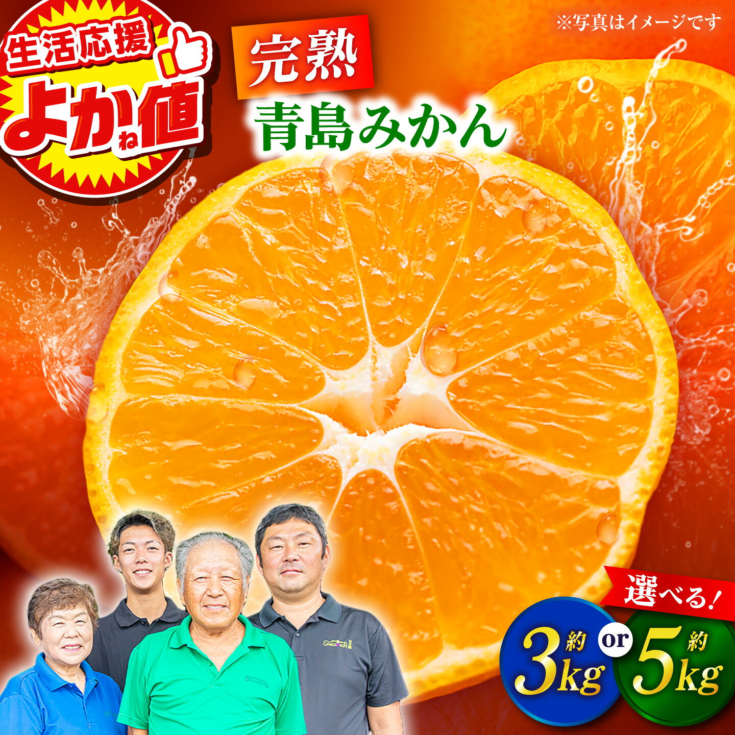 【ふるさと納税】＼生活応援よか値キャンペーン／【先行予約】〈選べる容量！〉完熟 青島 みかん 約3〜5kg【合同会社 社方園】 ミカン 柑橘 フルーツ 果物 産地直送 熊本 山鹿 1万円以下 10000円以下 お取り寄せ 送料無料 [ZBZ011]