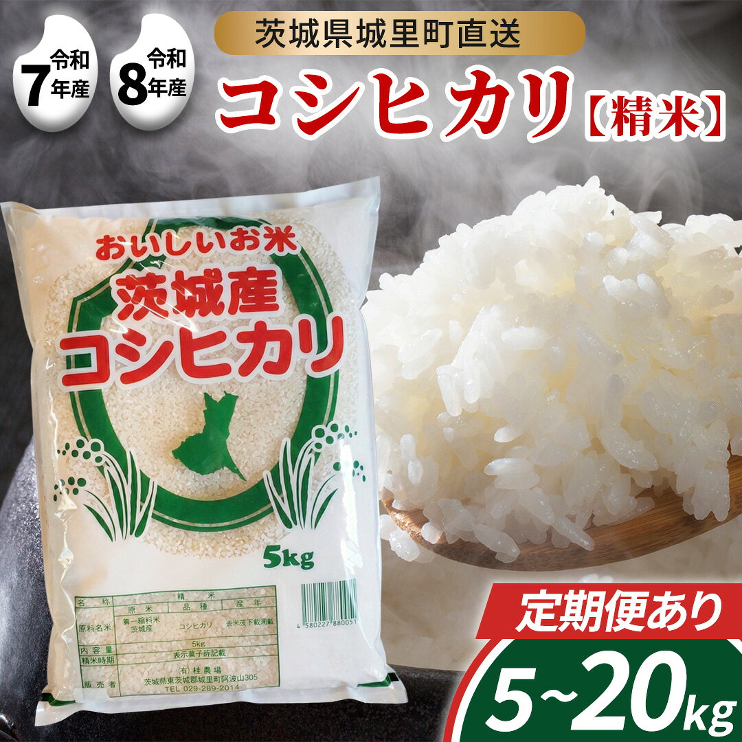 【ふるさと納税】コシヒカリ 精米 5kg 10kg 15kg 20kg 定期便 令和7年産 令和8年産 新米 先行予約 スピード発送 こしひかり 5キロ 10キロ 米 ご飯 ご飯 コメ