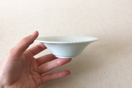 【4枚SET】美濃焼 さざなみ 11.5反小鉢 青白 11.5×3.3cm 100cc【1442617】