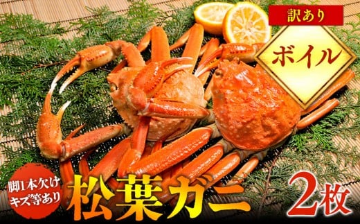 【ボイル】訳あり　松葉ガニ　2枚◇※2025年11月上旬～2026年3月下旬頃に順次発送予定※着日指定不可｜ 蟹 かに 松葉ガニ 松葉蟹 訳あり 家庭用 鳥取県産 北栄町 おすすめ 人気