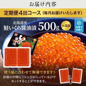 【毎月定期便】北海道産 鮭いくら油漬[500g]全4回【配送不可地域：離島】【4067242】
