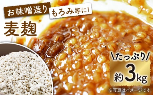 長崎県産大麦使用の乾燥 麦麹 約3kg〈川添酢造有限会社〉 [CDN067] 長崎 西海 味噌づくり 麹 みそ 手作り 味噌 麹
