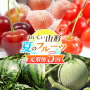 【ふるさと納税】 【2025年先行予約 定期便5回】 おいしい山形 夏のフルーツ定期便 FSY-0568