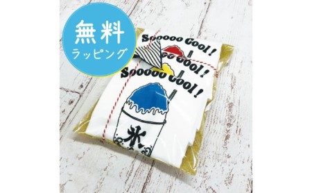 3人兄弟姉妹でおそろい / かき氷 ブルー（小）レッド（中）イエロー（大）/ Tシャツ3枚組ギフトセット 80cm×110cm×120cm