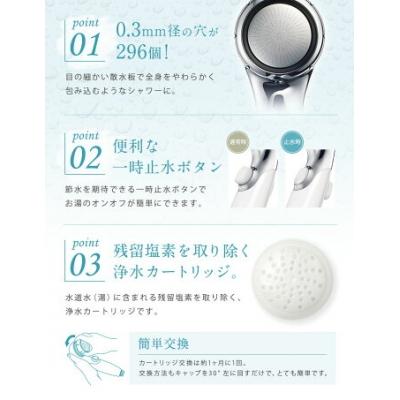 ふるさと納税 幸田町 シャワーヘッド 浄水シャワーウォータークチュール (ブラック) (浄水カートリッジ 1個付) |  | 01