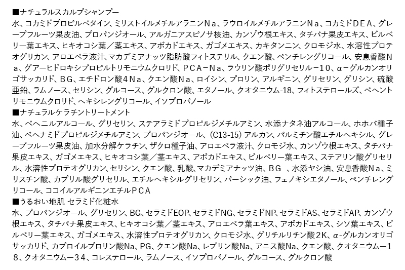 すっぴん地肌 ナチュラルスカルプシャンプー＆すっぴん艶髪 ナチュラルケラチントリートメント＆うるおい地肌 セラミド化粧水（各1本セット）