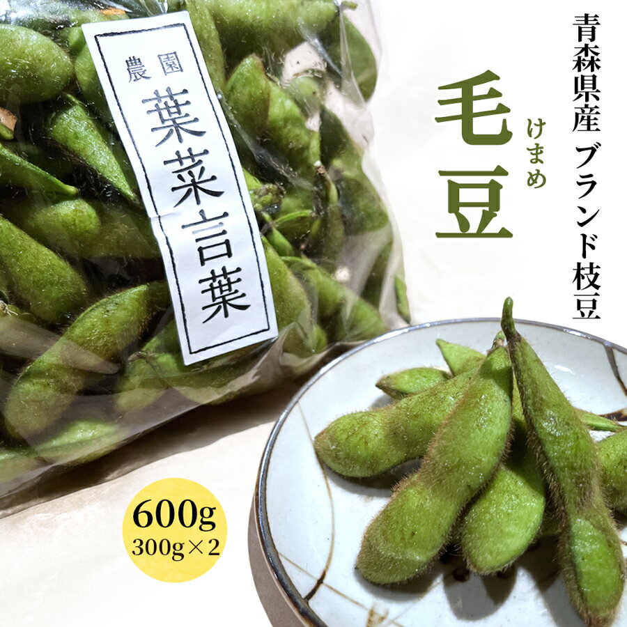 【ふるさと納税】農園 葉菜言葉のおいしい毛豆 600g 令和7年産｜青森県産 枝豆 ブランド枝豆 おつまみ 大粒豆 けまめ えだまめ 2025年産 [0532]
