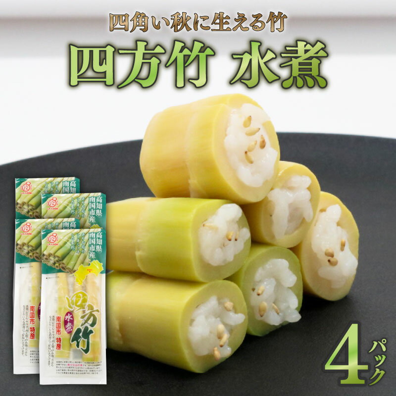 【ふるさと納税】 筍 タケノコ 竹の子 野菜 四方竹 水煮 100g×4パック シャキシャキ 食感 珍味 季節 特産 珍しい 柔らか 煮物 おでん サラダ 和え物 天ぷら キンピラ お寿司 高知県 南国市