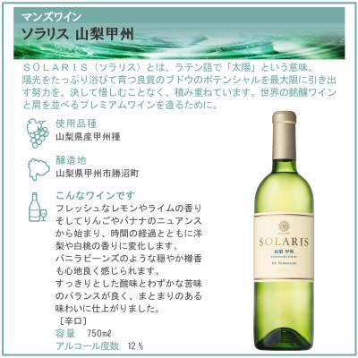 ふるさと納税 山梨県 マンズワイン ソラリス 甲州&ベーリーA 2本セット |  | 02