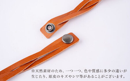 牛革製 三つ編みブレスレット Lサイズ【M.シダータのアトリエ】　[AKAV012-2]