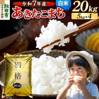 ふるさと納税 秋田市 《令和7年産》 あきたこまち 20kg 白米|15_mge-012001h
