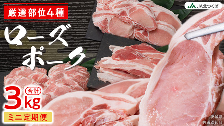 【 厳選 4部位 】至福 の ローズポーク 定期便 ( ミニコース ) [AE081ci]