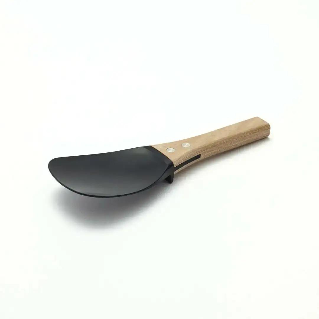 “いつまでも”くっつかない しゃもじ(黒/生成り) キッチン用品 新生活 一人暮らし 燕三条製 [プリンス工業] 【025S022】