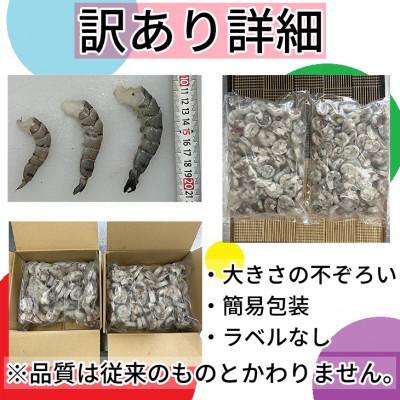 ふるさと納税 須崎市 【訳あり】 高級ブラックタイガー 2.6kg (約80尾〜90尾×2袋) むきエビ 背ワタなし |  | 02