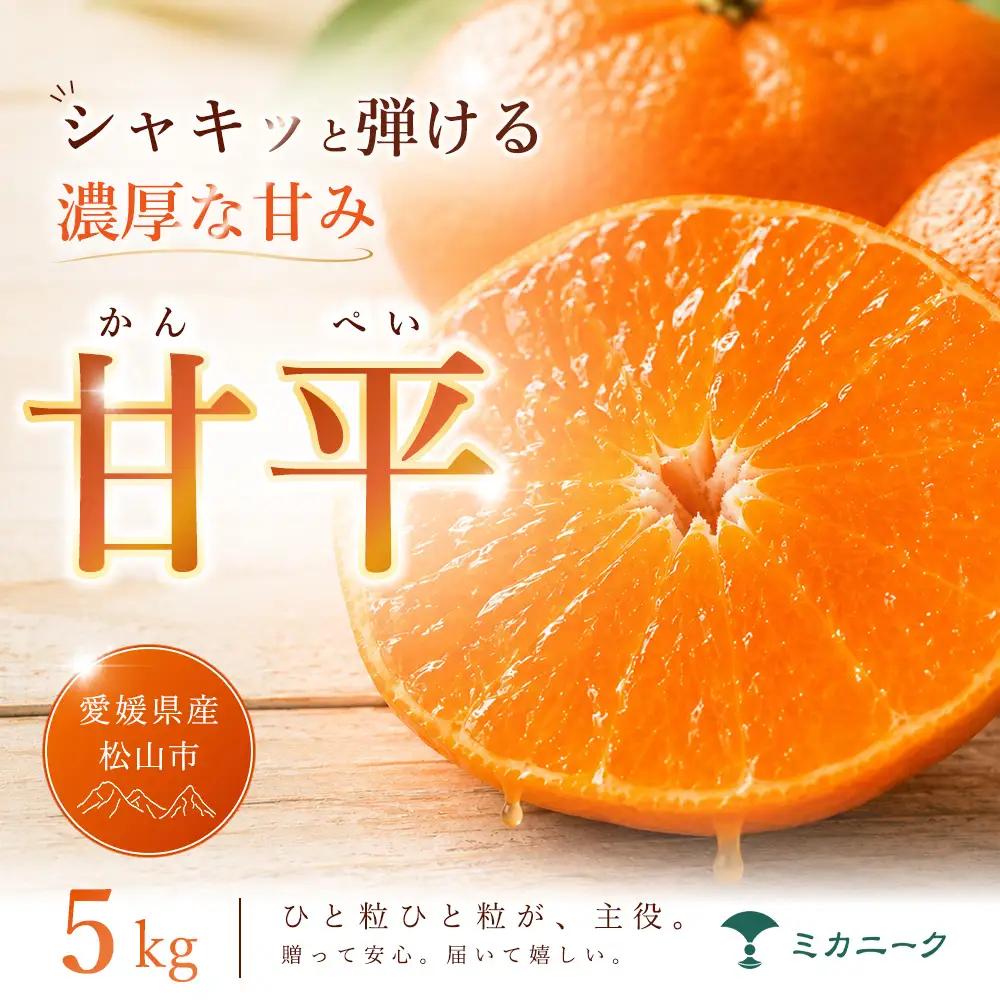 甘平 家庭用 5kg 【2027年1月下旬頃から順次発送】 | みかん ミカン mikan 蜜柑 訳ありフルーツ 柑橘 果物 おすすめ 高級 お勧め 愛媛三大高級柑橘 ( 紅まどんな せとか 甘平 ) お取り寄せ ギフト 愛媛県 松山市 【MKN0661】