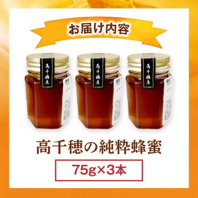 ふるさと納税 高千穂町 日本みつばち 高千穂の純粋蜂蜜 75g×3本 |  | 02