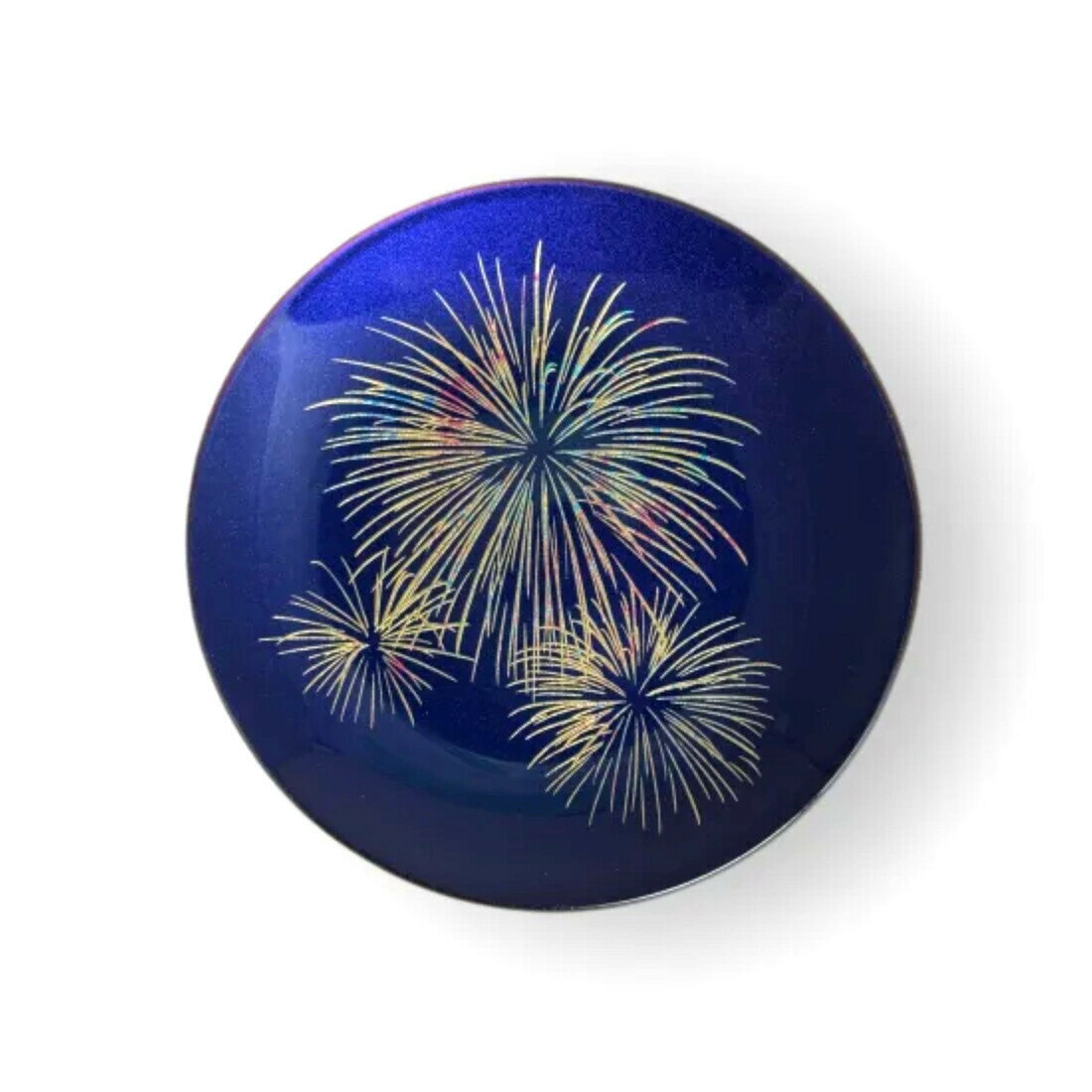 【ふるさと納税】丸小皿 花火 マジョブルー ［NF275］ | 食器 パーティ 漆器 工芸品 クラフト 民芸 人気 おすすめ 送料無料 ギフト プレゼント 贈り物