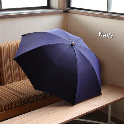 ふるさと納税 富士吉田市 《長傘のように使える》2way折りたたみ傘　FOLDLESS UMBRELLA/ネイビー |  | 01