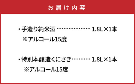 2405R_【父の日ギフト】西の関・清酒飲みくらべ（手造り純米酒＆特別本醸造くにさき）
