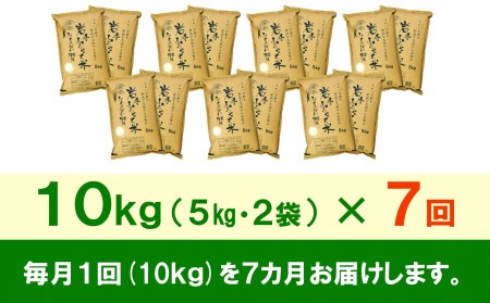 3人に1人がリピーター!☆全7回定期便☆ 岩手ふるさと米 10kg(5㎏×2)×7ヶ月 令和5年産 一等米ひとめぼれ 東北有数のお米の産地 岩手県奥州市産 [U0166]