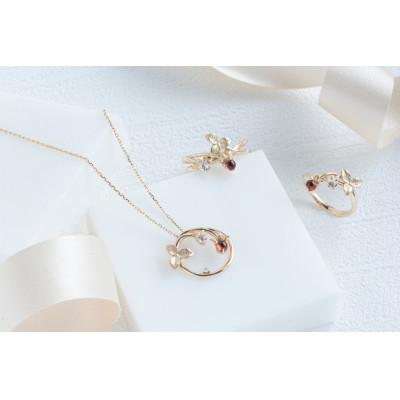 ふるさと納税 藤沢市 K10 Strawberry ガーネット トパーズ Pinky Ring(5号) |  | 02