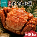 【ふるさと納税】冷凍ボイル北海道名産毛蟹(500g)1尾