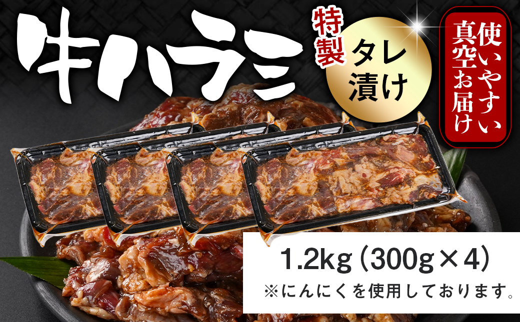 牛ハラミ タレ漬け1.2kg≪みやこんじょ特急便≫〔33-024-1200g-Q〕