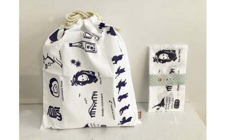 HF012　てぬぐい＋巾着セット【ご当地柄】