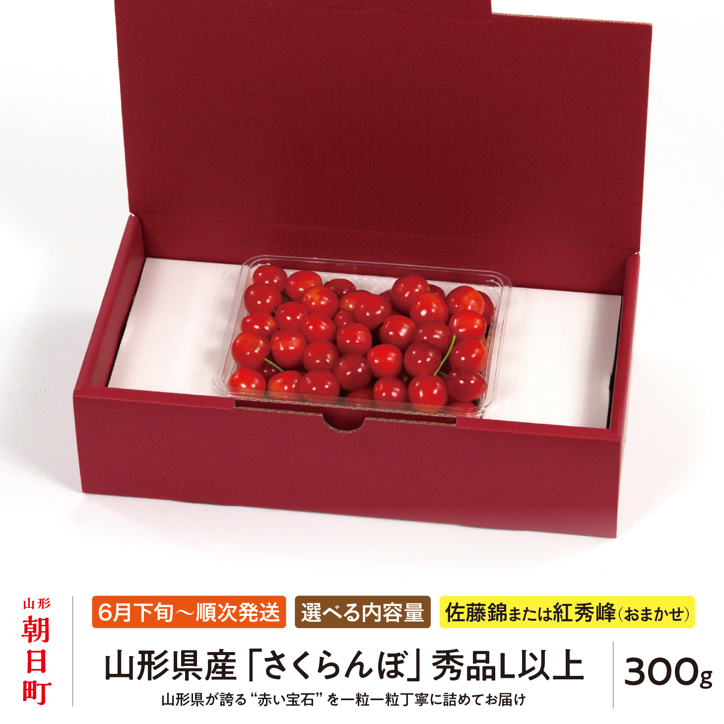 ＜ 先行予約 ＞ 山形県産 さくらんぼ （ 佐藤錦 ・ 紅秀峰 ） 秀品 L以上 300g 【2026年6月下旬から7月上旬発送】 山形県 果物 フルーツ 初夏 夏 送料無料