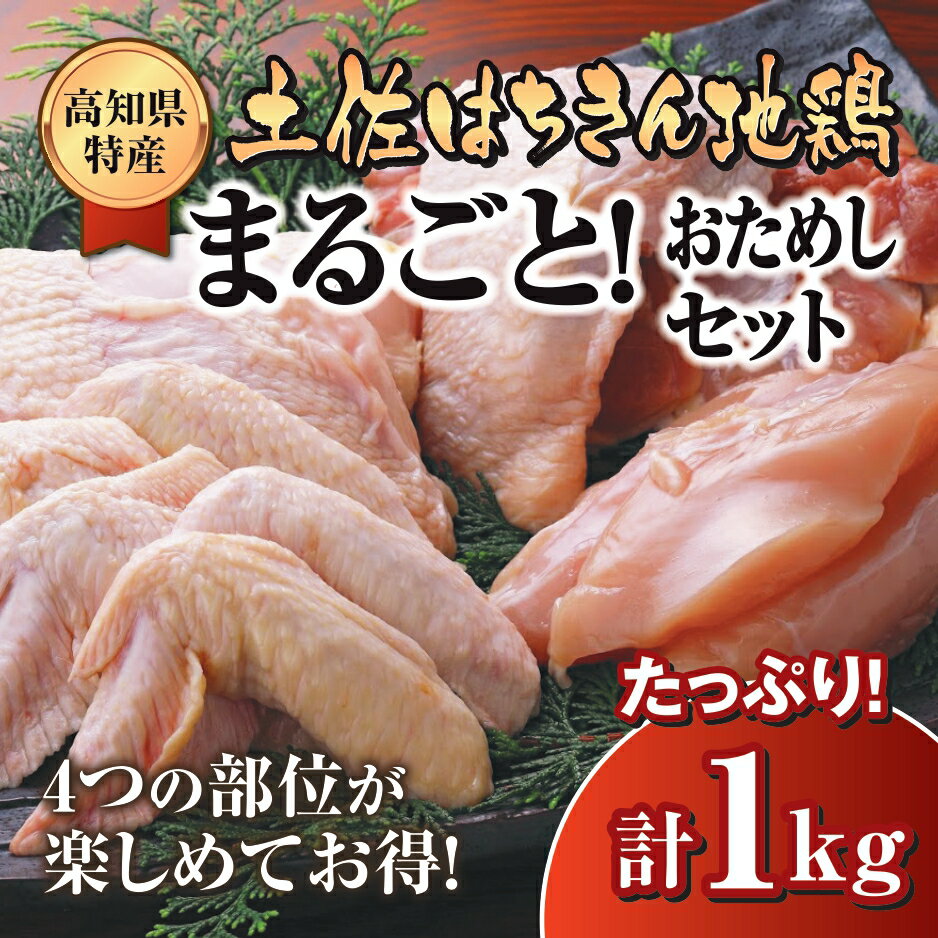 【ふるさと納税】 鶏肉 もも むね ささみ 手羽先 手羽元 丸ごと1羽 合計1kg以上 お得 パック 詰め合わせ 土佐はちきん地鶏 簡単調理 料理 唐揚げ おかず おつまみ から揚げ からあげ用 てばさき 鳥肉 セット ギフト 贈答用 おすすめ ランキング 高知県 須崎市 ME048_x