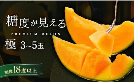 メロン めろん ＼糖度18度以上！／ クインシー 【極】3～5玉入り 茨城 鉾田 サングリーン旭 フルーツ 旬 プレゼント 人気 おすすめ 贈り物 甘い ヘルシースイーツ 産地直送 農業王国 赤肉 極 クインシーメロン 赤 5月以降発送