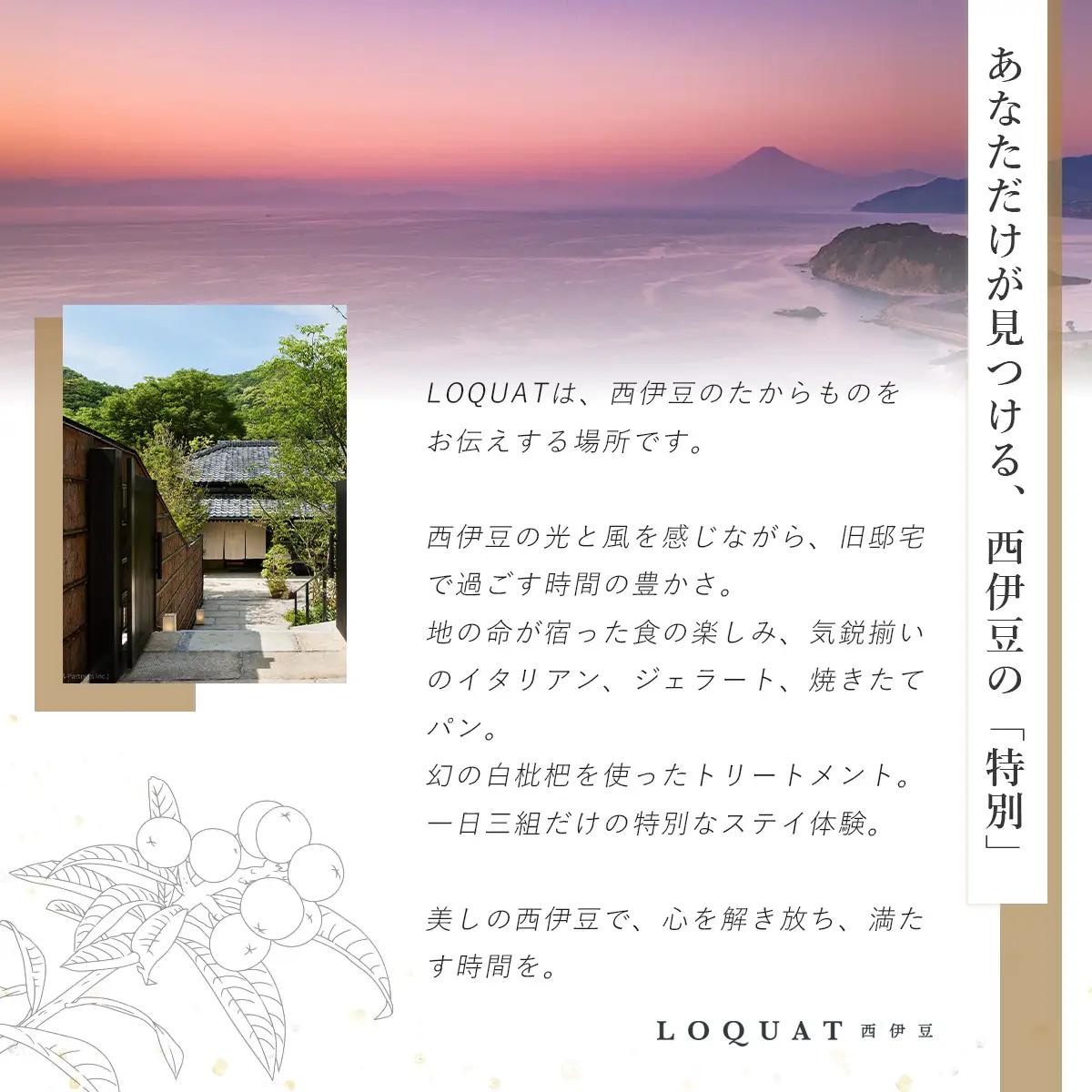 【LOQUAT西伊豆】イタリアン特別ランチセット券(2名様) (ロクワット 西伊豆 日帰り ぶらり ペア）