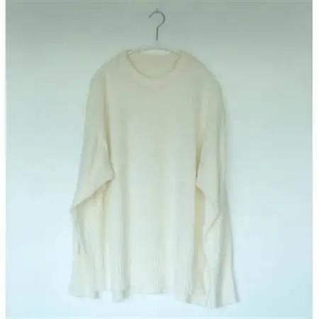 【ezu】monochrome sweater white /コットン100%◆高級◆白◆Mサイズ【1720355】