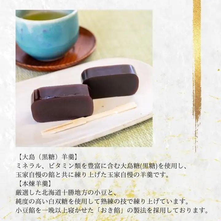 羊羹 大島（黒糖）羊羹と本煉羊羹 2本入 羊羹 和菓子【株式会社玉家玉振堂】