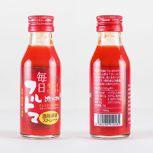 【池トマト】毎日フルトマ レッド 100ml×30本 箱入り トマトジュース 食塩無添加 1本に約5個分のフルーツトマト 糖度8度以上 トマト フルーツトマト 100％ジュース ドリンク ギフト