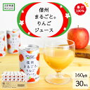 【ふるさと納税】信州まるごと®りんごジュース 160g缶/30本入《長野興農株式会社》飲料類 果汁飲料 りんご リンゴ ジュース